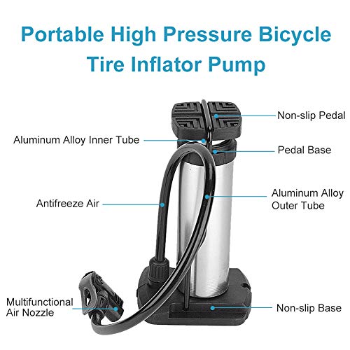 Pompa Per Bici A Pedale Keen So - Portatile, Alta Pressione, Per MTB E Strada, Con Adattatore Per Palloni - Foto 8