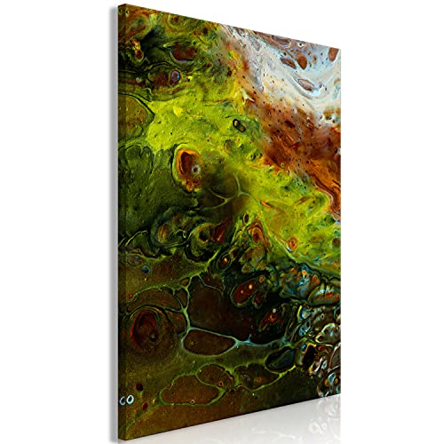 Peinture acrylique murando 30x45 cm avec finition fait main effet texturé vert abstrait