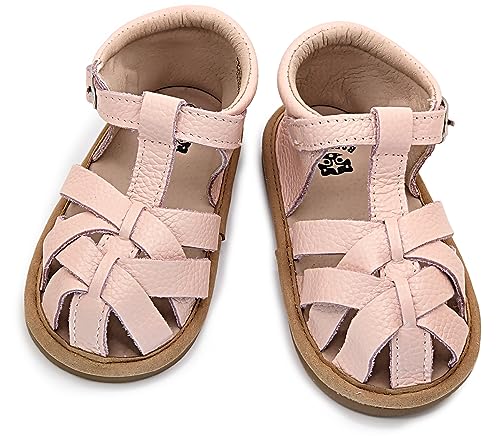Genuine leather Closed Toe Girls' sandals for toddler/small kids