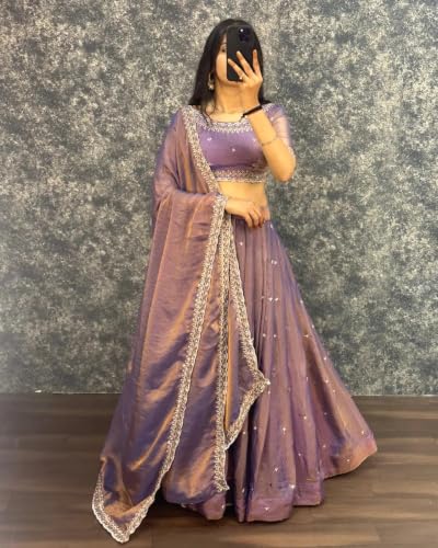 Image of QUEDDY'S Semi Stitched Lehenga Choli for Festive Wedding Party