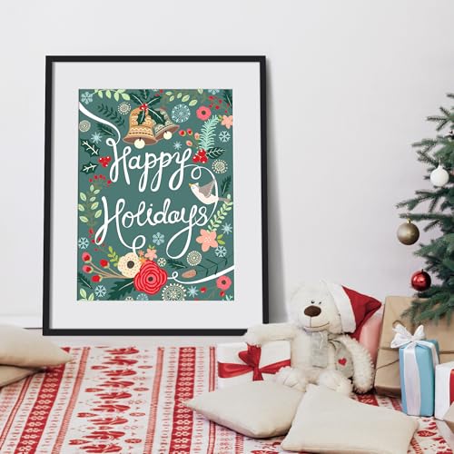 Image of upsimples 24x30 Puzzle Frame, Display Pictures 18x24 with Mat or 24 x 30 Without, Wall Hanging Poster Frames, Black, 1 Pack