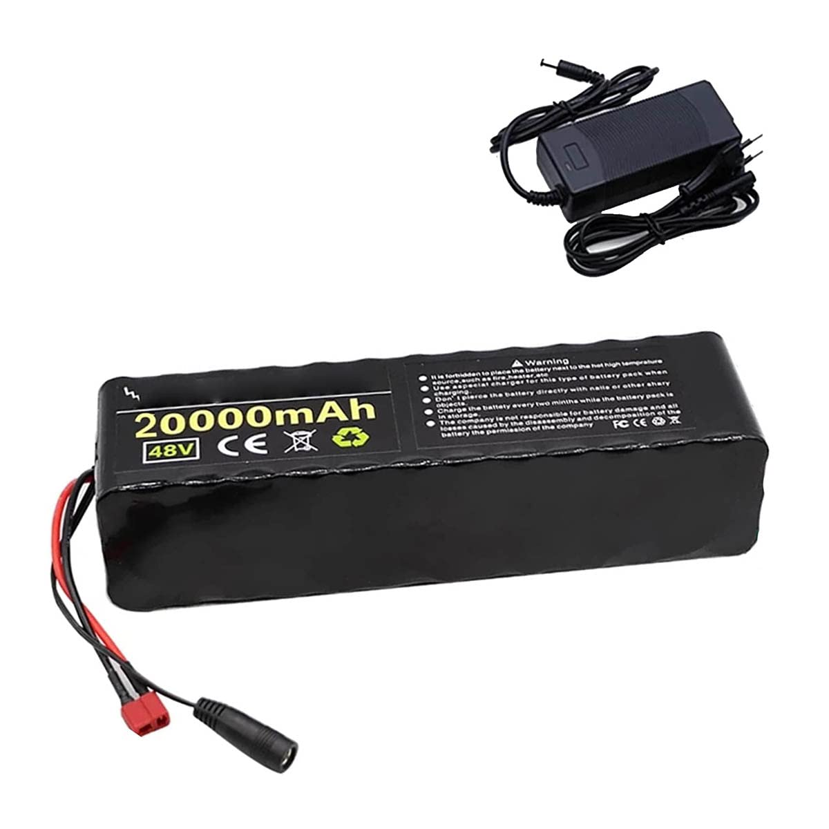 YUWYP48V 20Ah E-Bike Lithium-Ion Battery Pack High Power Capacity Electric Scooters Battery E-Bike Battery Pack for 1000W 750W 500W 350W 250W Motor