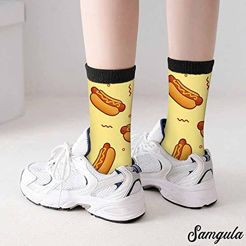 Image of Crew Socks for Woman Size 6-8 Tropical Wildlife Bright Teal Girls Socks