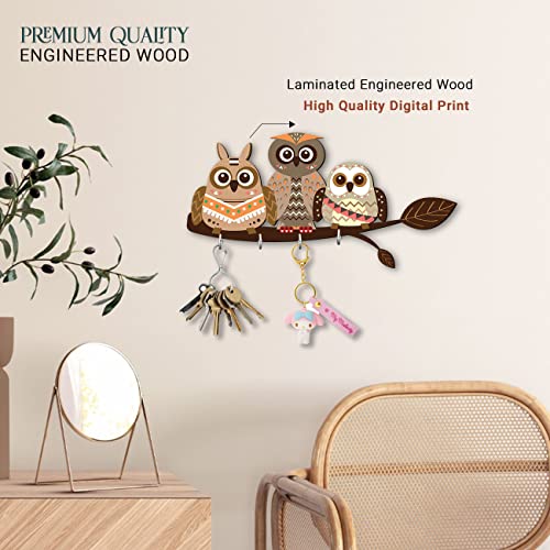 Image of kotart Unique Stylish Modern Wooden Key Holder for Home Decor Living Room Office with Stylish Key Organizer | Designer Wall Decor | Wall Art Decorative Items | Wall Decoration (Hanging 1)