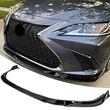 NEESPOC Front Bumper Lip Splitter Spoiler Compatible with Lexus ES250/ ES300h/ ES350 2019-2024 Gloss Black 3pcs Accessories Air Chin Body Kit