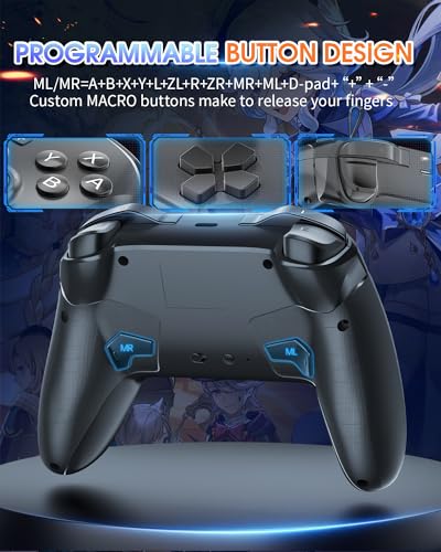 Gameasy Switch Wireless Controllers For Switch/Switch Lite/Switch Oled/Android/Ios/Mac Os/Windows Pc/Steam thumb #4