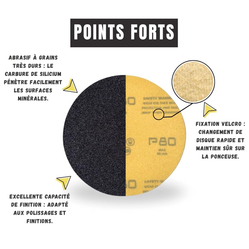 Disques abrasifs en carbure de Silicium - Ø 125 mm 180 10 - Harmony Béton