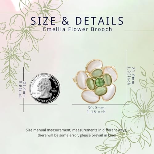 Image of Flower Brooch for Women Rhinestone Flower Brooch Pins Floral Brooches Jewelry Gift for Mom Wife