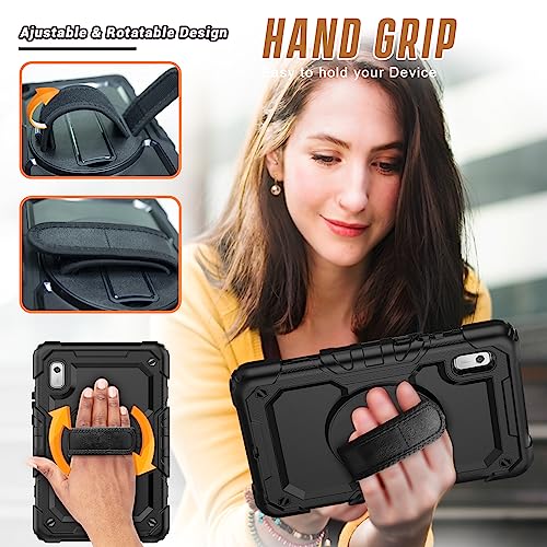 SIBEITU Case Compatible with Lenovo Tab M9 TB-310FU 2023 with Screen Protector Pen Holder, 9.0 Inch Three Layer Drop-Proof Protection Case with 360°Rotating Stand &Strap for Lenovo Tab M9