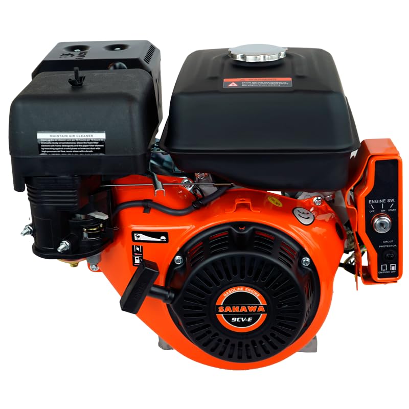 SAKAWA Motor Gasolina 4 Tiempos 270CC 9 CV Arranque Eléctrica