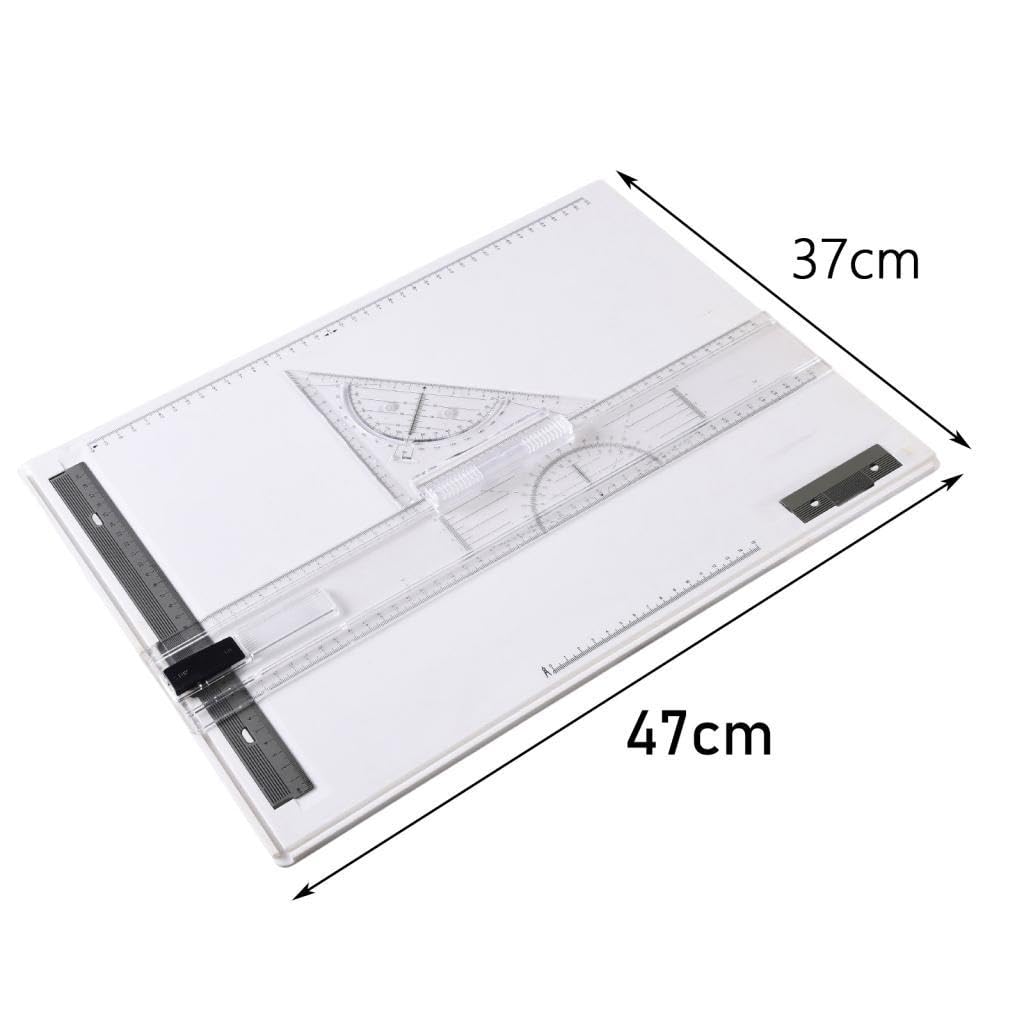 Mesa de Dibujo Cuadrada en T, Mesa de Dibujo Ajustable A3