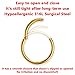 3Pcs 20G Gold Nose Rings Hoop for Women Men,Hypoallergenic 316l Surgical Steel Hinged Clicker Segment Nose Rings Hoop Helix Cartilage Daith Tragus Sleeper Earrings Real Body Piercing Jewelry Diameter 6mm 8mm 10mm