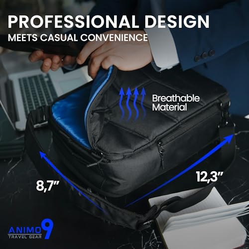 ANIMO9 Slim Sling Backpack for Men – Crossbody Daypack for Digital Nomads & Commuters, Fits 14" MacBook Pro M4 – Travel Chest Bag, EDC Shoulder Pack for Work, City Life, Daily Carry (S Size) 6