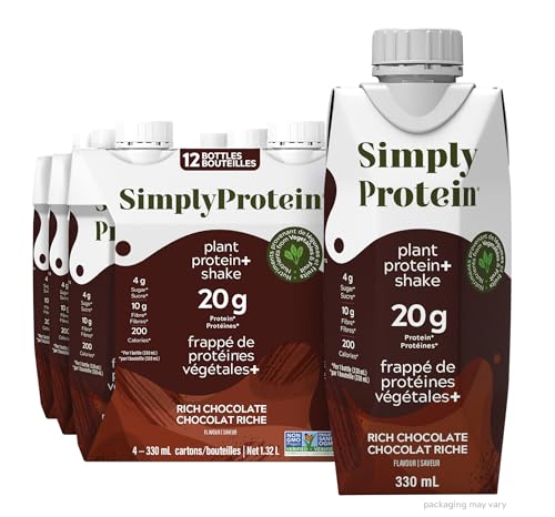 SimplyProtein shake protéine végétale chocolat riche 20g 12 pack