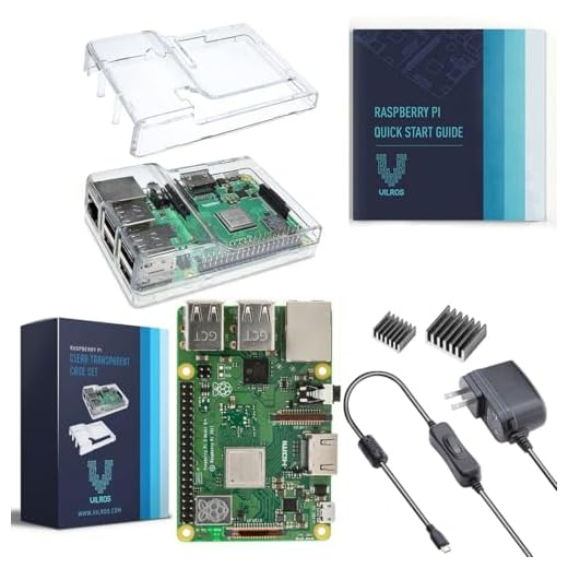 V-Kits Raspberry Pi 3 B+ (B Plus) con doppia custodia trasparente e alimentatore da 2,5 A