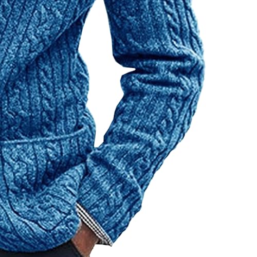 DGHM-JLMY Mens Shawl Collar Cardigan Sweater Cable Knit Ribbed Sweaters Single Breasted Twisted Flower Cardigans4