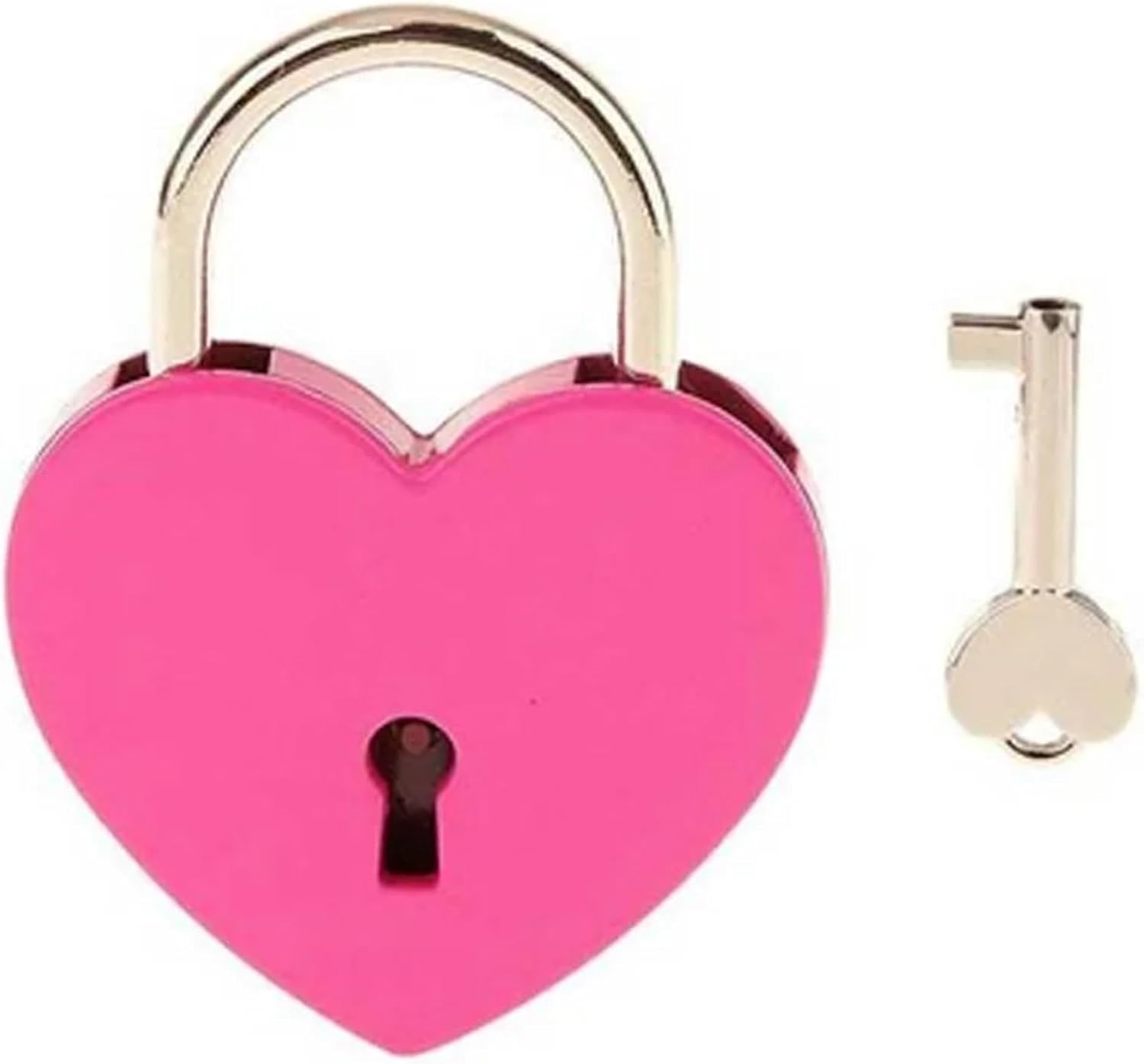 Zinc Alloy 45 * 59 * 8mm Heart Style Padlock Large Padlock with Key Lock Travel Jewelry Box Diary Suitcase Wardrobe Lock 1Pcs(Sky Blue)