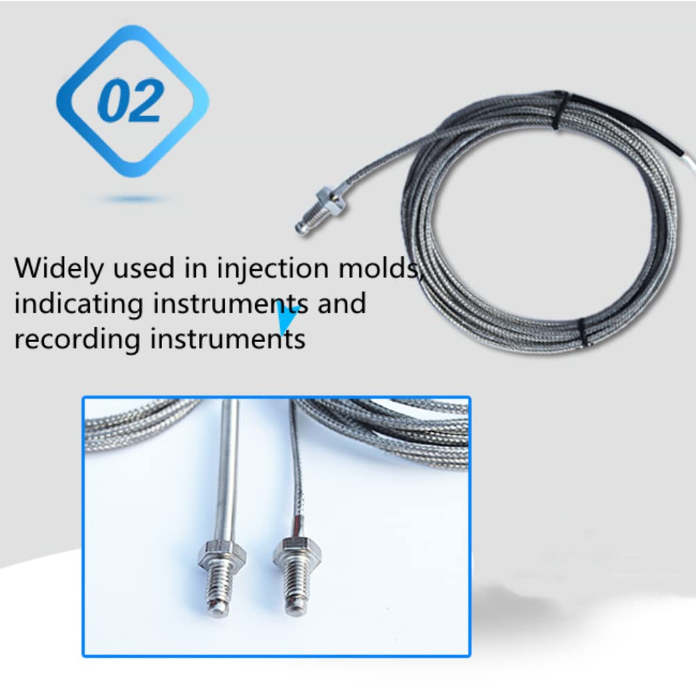 Sonde Thermocouple Type K M6 BSW - Capteur De Température Avec Câble 1 à 5 Mètres, Pour Moules Et Contrôleurs
