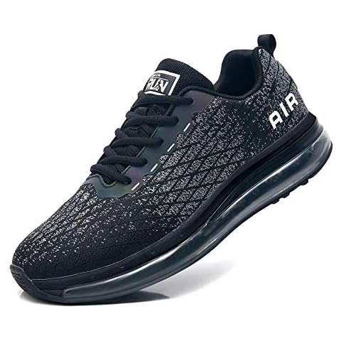 TORISKY Trainers Men Women Running Shoes Air Shoes Sneakers Sport Walking Gym Fitness Jogging Athletic Casual, Black, Size 38EU (8998-BK38) Cover