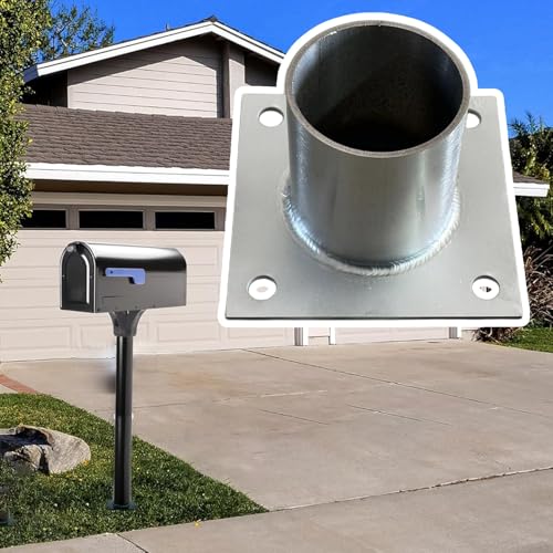 Durable Ground Screw-in Post Anchors for Fences & Light Posts - 8 Pack, 3 Inch Round Flange, Concrete Compatible, Heavy-Duty Base for Secure Installation