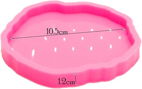 Miniatura 9 de Moldes de posavasos redondos irregulares súper brillantes para fundición de resina de silicona para resina epoxi, moldes para bricolaje de ágata,
