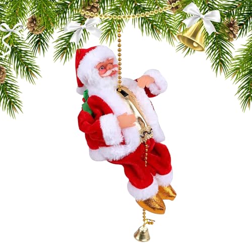 Dewppxi Kletternder Weihnachtsmann mit Musik, Electric Santa Claus...