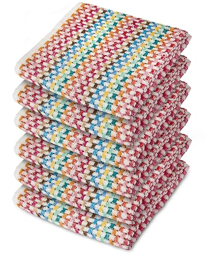 Emma Barclay Lot de 6 torchons de Cuisine en Tissu éponge 100% Coton - Multicolore - Motif Jazz