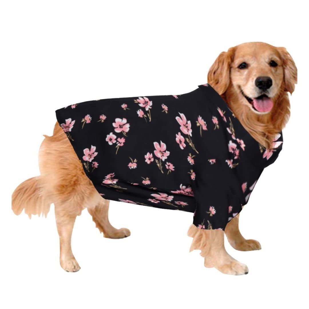 Sage Square Crazy Printed Dog Shirt, Trending Dog Shirt, Ultra Soft & Light Weight, Comfortable & Breathable Dog Apparel, Trendy Outfit (XXXLarge - 30 inch) (Black Flower Print) (B0B61BMBKS) Amazon Price History, Amazon Price Tracker