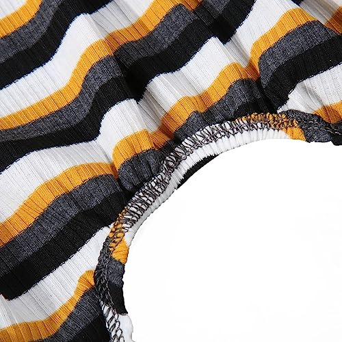 Pijama listrado para cães, macacão macio para filhotes de 4 pernas, macacão para animais de estimaçã