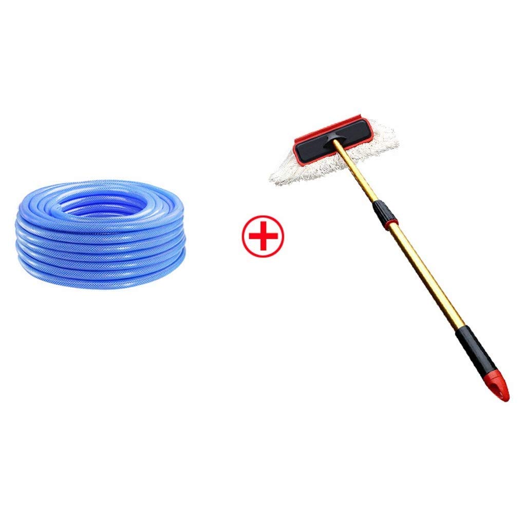 Spazzola per lavaggio auto Flow-Thru - Accessori per auto per lavaggio camion Attrezzature per lavaggio auto - Mop per la pulizia dei pavimenti (tubo flusso+mop)