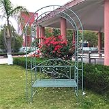 4. Arco de soporte funcional: este exclusivo banco de jardín con techo es una ayuda de escalada ideal para todas las plantas trepadoras como rosas, hiedra, etc. Proporciona un soporte perfecto para varias flores o cuelga cestas colgantes, lo cual es práctico Combinación perfecta con la decoración