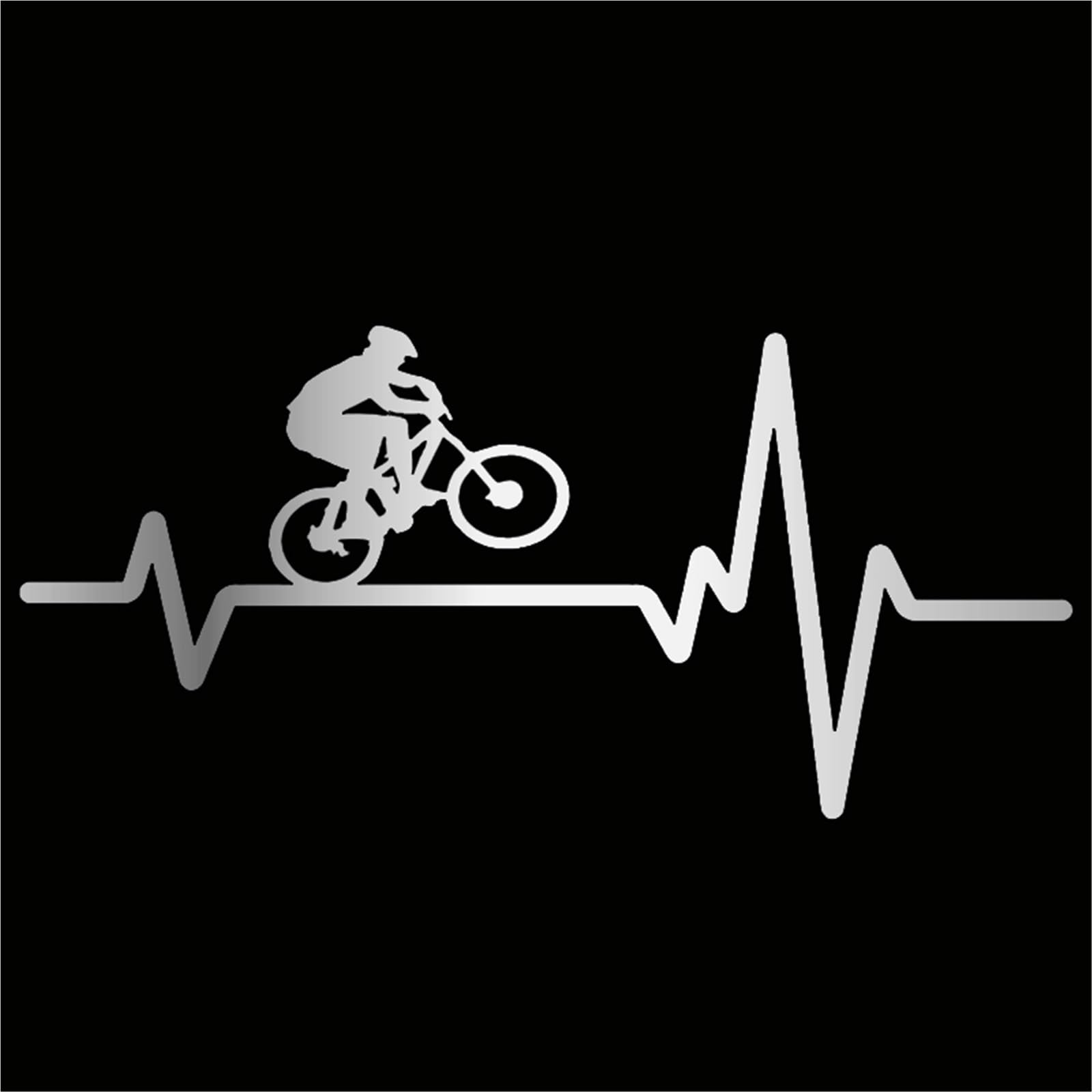 HAfgDJ Motorcycle Car Sticker Cycling Mountain Bike Helmet Heartbeat Stickers and Decals Funny Stickers On Car Styling Creative