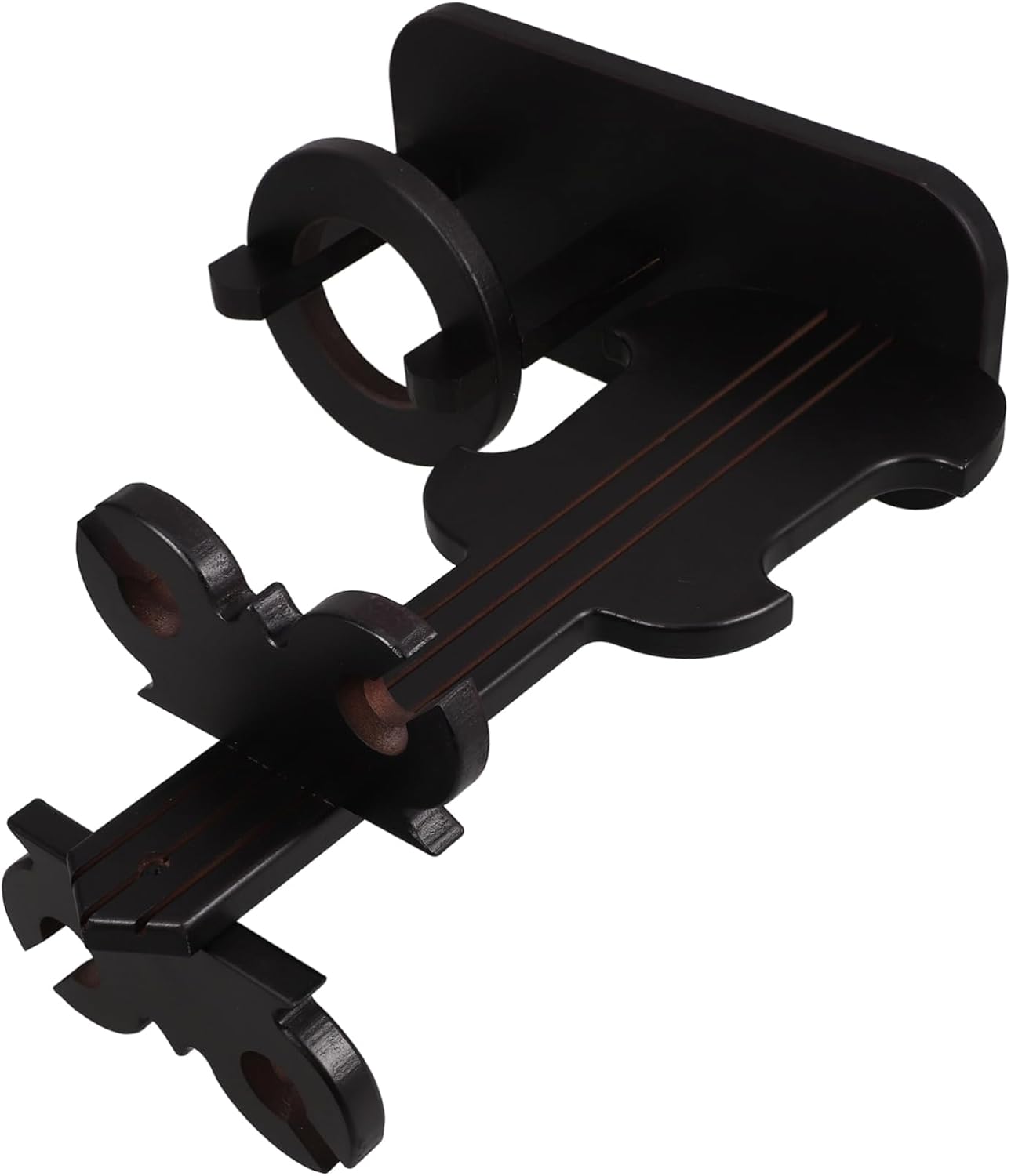 PRETYZOOM Vintage Violin Shape Wine Glass Rack Standing Wooden Wine Holder Retro Wall-Mounted Bottle Rack Home Bar Decor