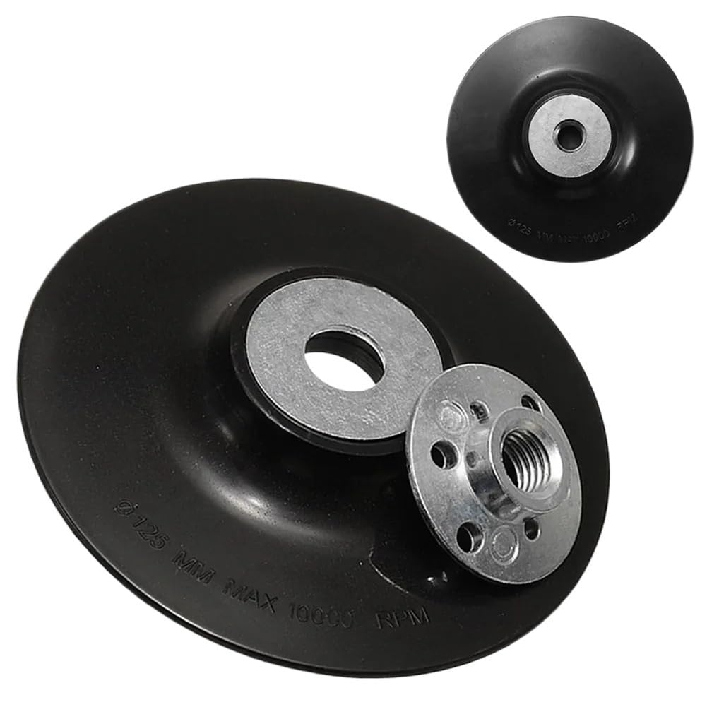 Durable Backing Pad Disc Backing Pad Tool 125mm Resin Fiber with Lock Nut 12200 RPM for Angle Grinder Thread