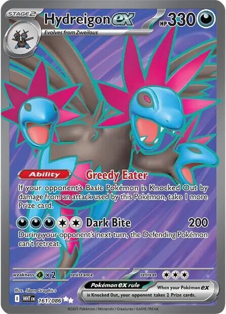 Amazon.com: Pokemon - Hydreigon ex - 161/086 - SV: White Flare