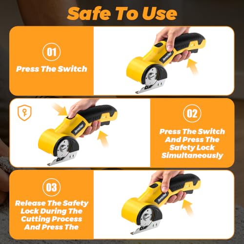 320RPM Strong Power Cordless Electric Scissors With Safety Lock - image 7