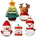 Christmas Gifts For Women Men Positive Crochet Xmas Tree Santa Claus Reindeer Snowman Christmas Party Decorations Room Decor Bag Charms Christmas Tree Decorations Stocking Stuffers For Women Adults
