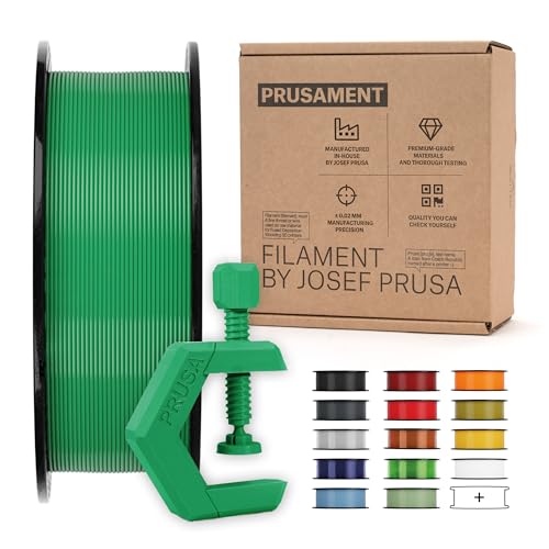 Image of Prusament 3D Printer Premium Filament PETG Jungle Green 1.75mm - 1kg Spool - High Precision ±0.02 mm - Low Stringing - Strong Layer Bond - No Tangling - Ideal for Beginners & Professionals