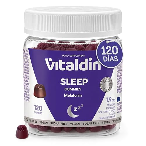 VITALDIN Melatonina Gominolas 1,9mg con Pasiflora - Sin Azúcar - 120uds