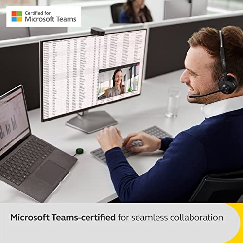 Jabra Link 400, Adaptateur DECT USB-A, Mobile et résistant - Portée sans fil sécurisée jusqu’à 150 m avec une sélection de micro-casques Jabra Engage - Modèle UC - Noir