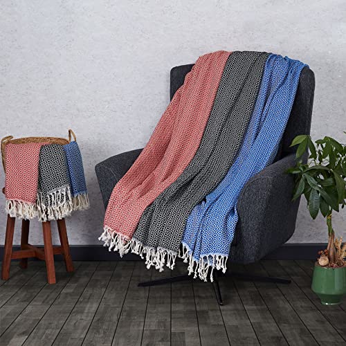 Tuiste Saunatuch Blau 2er Pack, Saunakilt Damen und Herren, Strandtuch, Saunahandtuch, Picknickdecke, Hamamtuch%100 Baumwolle, Strandtücher, Strandhandtuch XXL, Badehandtuch 100x180