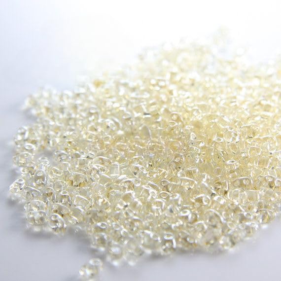 ONURTH 2,5 * 5 mm 240PCS Cuentas de Vidrio Checas de Doble Orificio para Hacer Pulseras Fabricación de Joyas DIY Collar Cuentas de Cristal para Manualidades