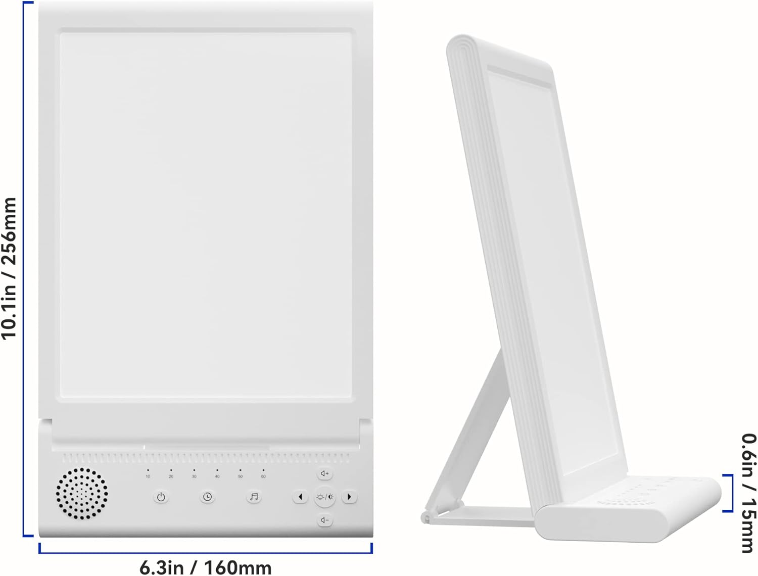 Dimensions of the sophovival JSK-80 Light Therapy Lamp