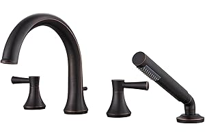 Roman Tub Faucet Oil Rubbed Bronze Deck Mount Bathtub Faucet Brass Bathroom...