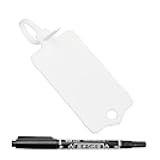 LeadSeals 100pcs Blank Plastic Tags for Labeling Reusable Hanging Tags Ties Key Tag Storage Labels Waterproof Plastic Mark Label Writable Hang Sign with One Marker Pen (White)