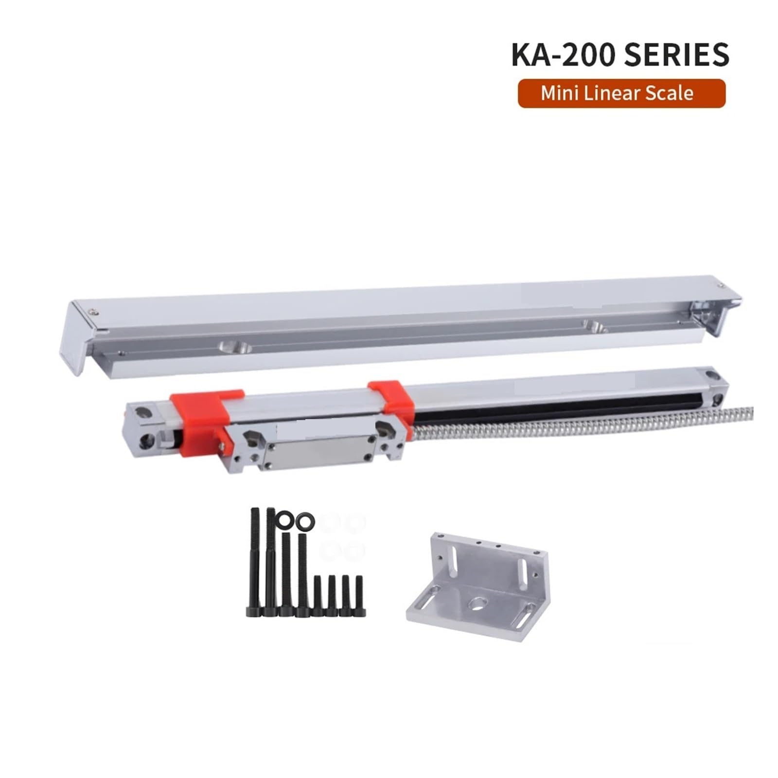 Enkoder liniowy, KA-200 16 * 16mm Mini liniał DRO KA200 120 130 140 150 160 170 180 190 200mm 0,005mm TTL cienki optyczny enkoder liniowy do frezarki DRO(KA200-120mm-5U)