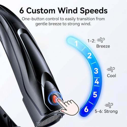 Image of Neck Fan Portable, 6000mAh Rechargeable Personal Fan (up to 20H), 6 Speeds Hands-Free Wearable Fan, for Travel, Outdoor, Office, Gym, Summer Gifts for Men Women Dad Mom