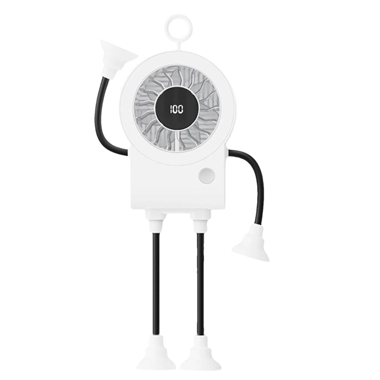 Petit ventilateur de bureau rechargeable robot pour une fraîcheur nomade