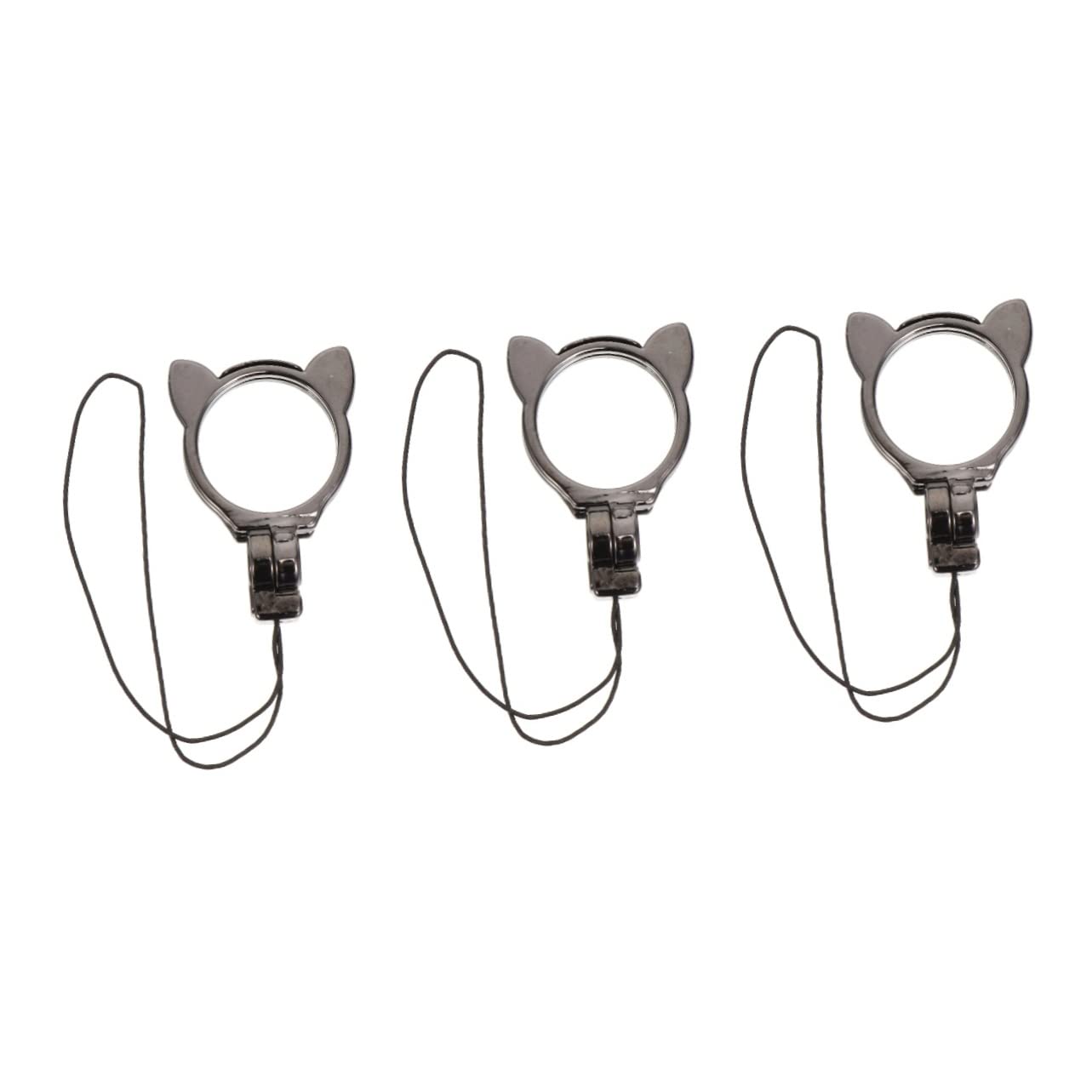 3 Stk Halterungsring Anti-verlorenes Telefonband Hals Telefonseil Cartoon-telefon-lanyard Telefon-lanyard-hals Schlüsselband Telefon Seil Klingelton Handy Zinklegierung Fingerknopf