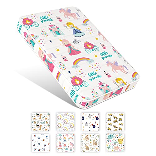 Image of Moonlight Family Noiseless 3” Pack n Play Mattress, 38”x26” Premium Foam Portable Odorless & Steady Playard Mattress fits ONLY Playpens (28.5 * 39.5"), Princess